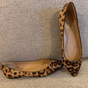 Nine West Leopard Print Calf Hair Flats Size 8